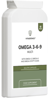 Omega 3-6-9 Multi | With Fish Oil, Flaxseed, Sunflower Oil & Vitamin E – 60 Gelatin Capsules