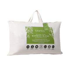 NNEDSZ Natural Sleep White Bamboo Blend Medium Profile Pillow