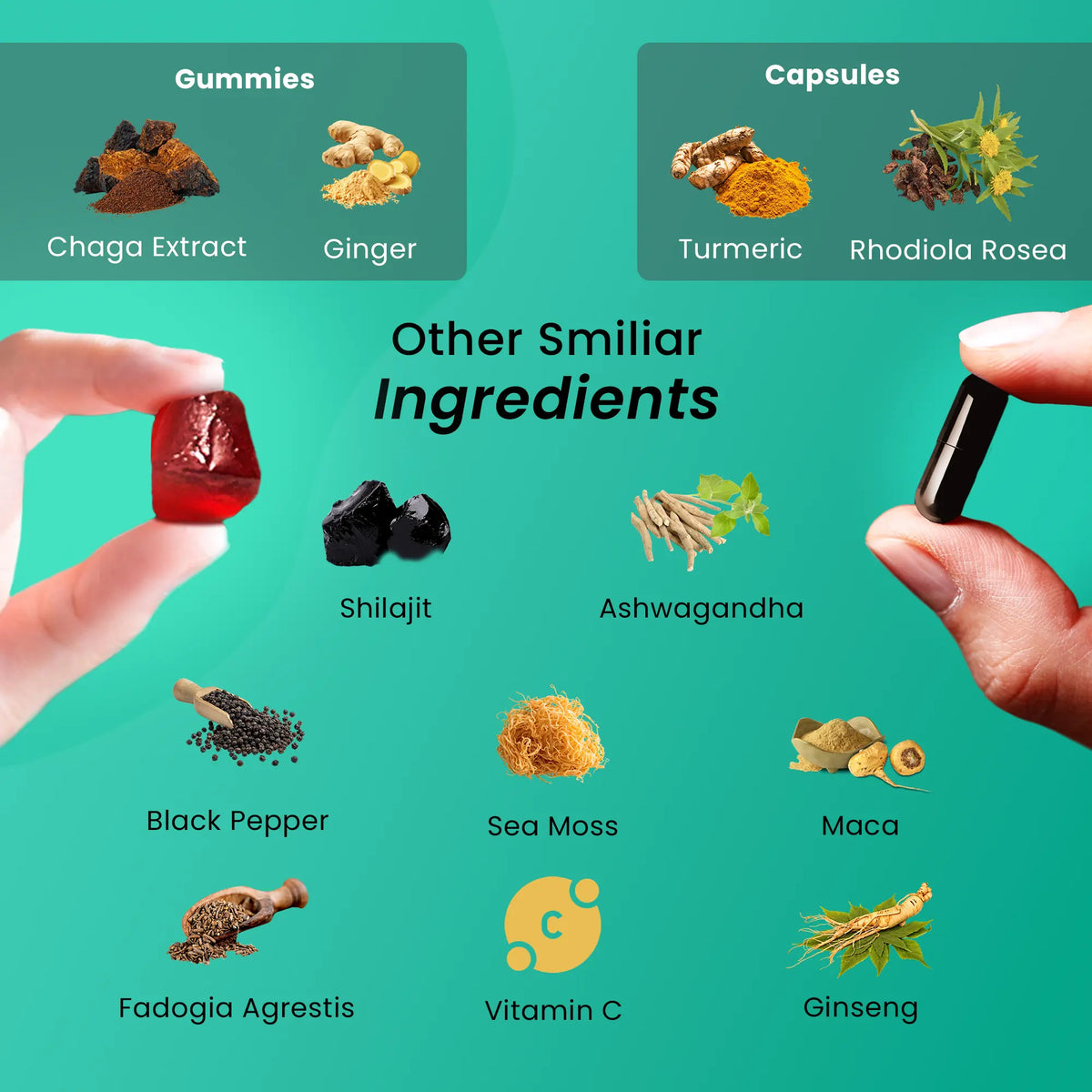 BeepWell Shilajit Capsules 16,000MG – High Strength Daily Blend with Ashwagandha, Sea Moss, Maca & Fulvic Acid – 60 Vegan Capsules for Vitality & Balance