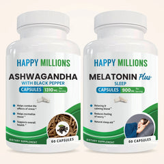 ASHWAGANDHA WITH BLACK PEPPER & MELATONIN PLUS