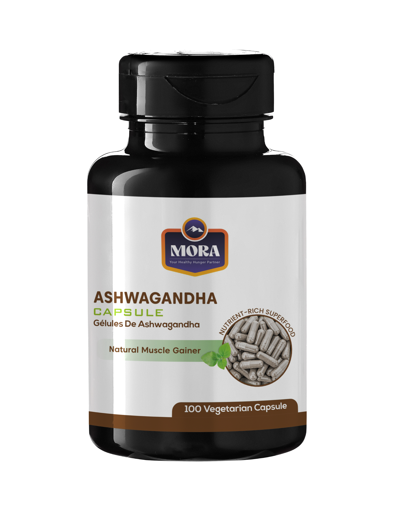 Ashwagandha Capsules for Stress Relief & Energy