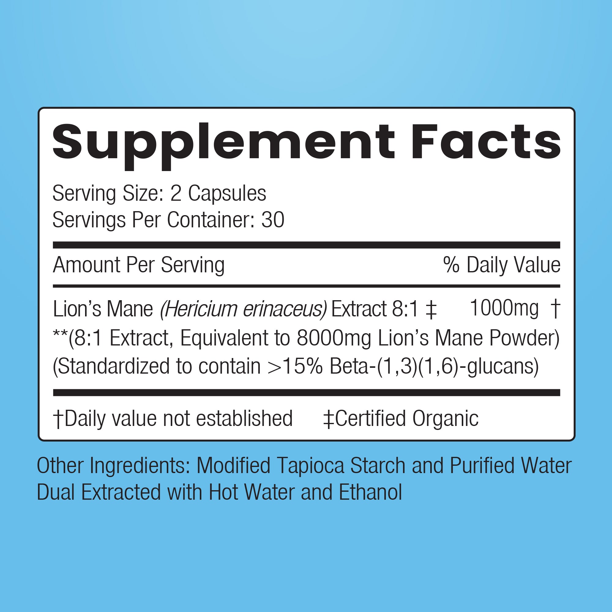 Lion's Mane Mushroom 8:1