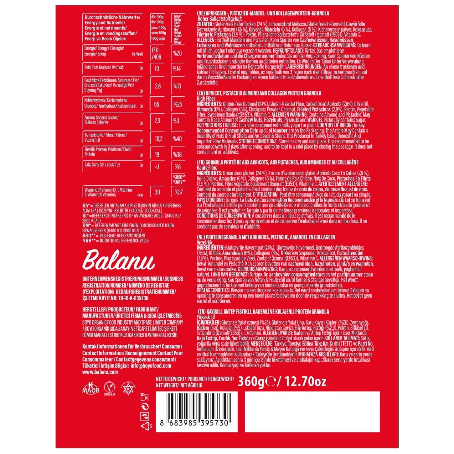 Keto Collagen Granola 360 gr