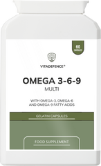 Omega 3-6-9 Multi | With Fish Oil, Flaxseed, Sunflower Oil & Vitamin E – 60 Gelatin Capsules