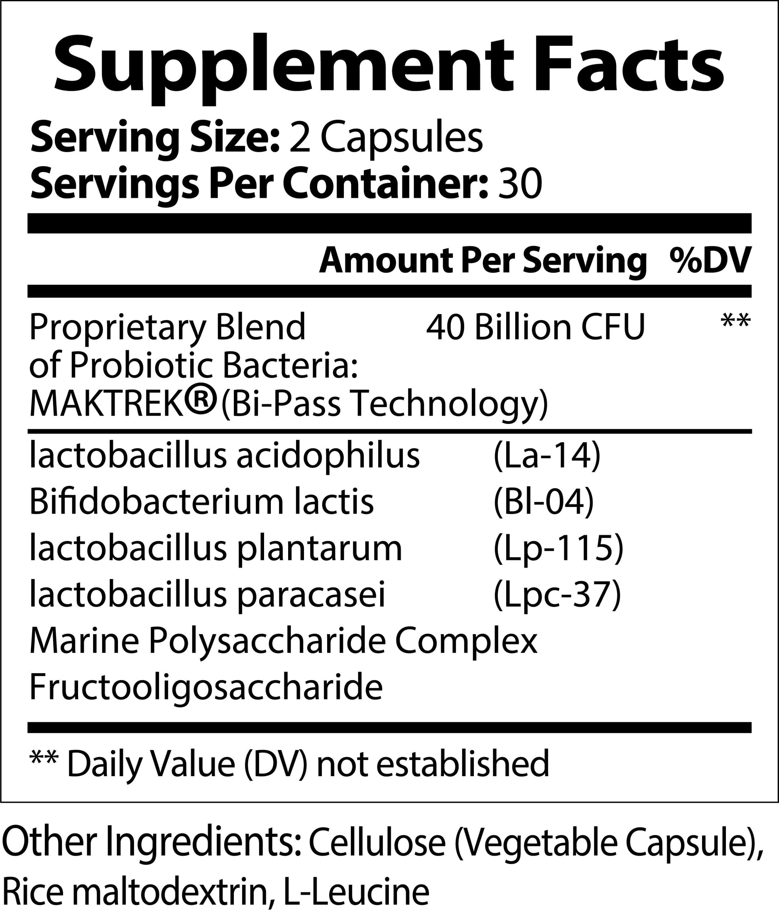 Probiotic 40 Billion CFU