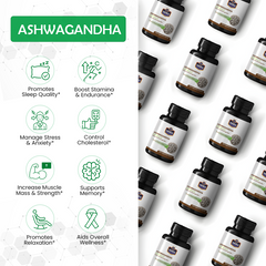 Ashwagandha Capsules for Stress Relief & Energy